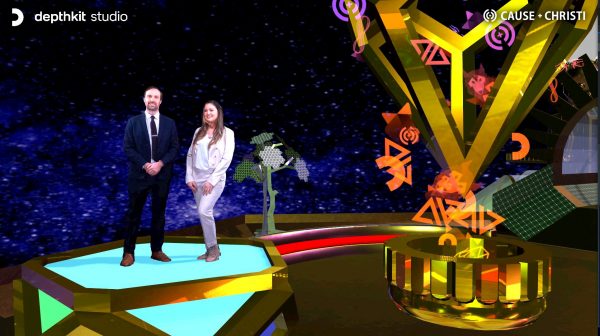 James George and Sophia Moshasha captured in the Scatter Depthkit volumetric stage