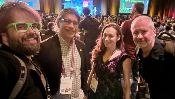At AWE 2023 with Dario Laverde (HTC) and Ben Erwin (The Polys)