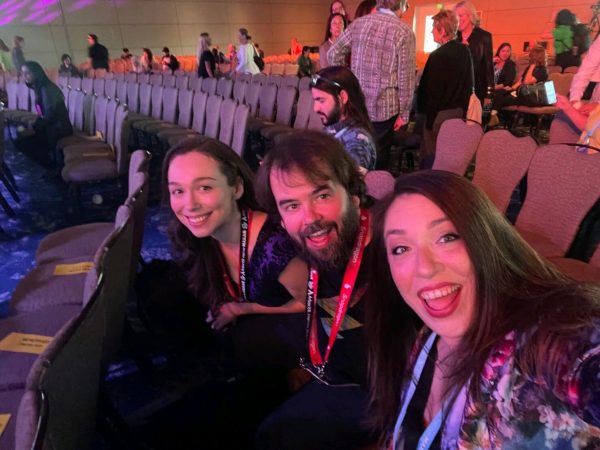 At AWE 2023 with Cara Mandel (Meta Reality Labs, formerly of AltspaceVR)