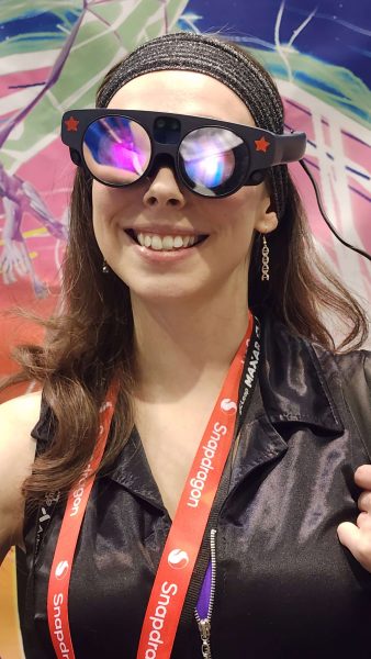 Christi in the Magic Leap 2 checking out Figmin XR