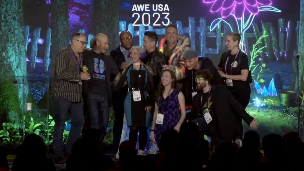 With the Big Rock Creative crew on the main stage for an Auggie Award
